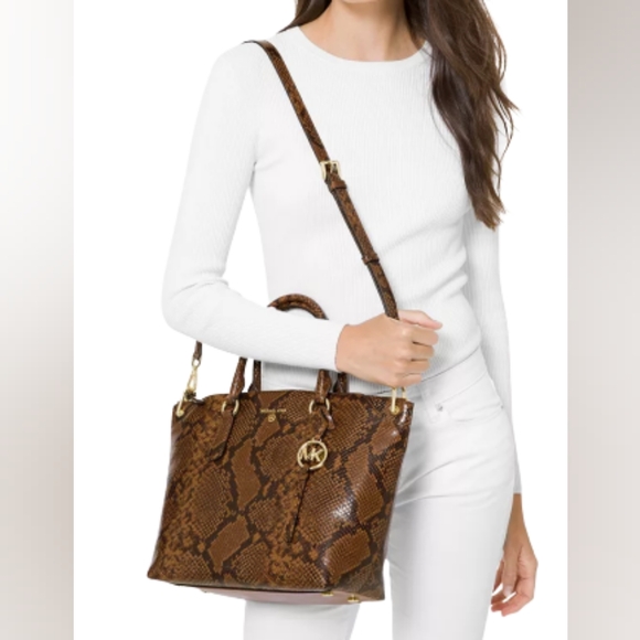 Michael Kors Elson Large Satchel PYTHON - Picture 3 of 9